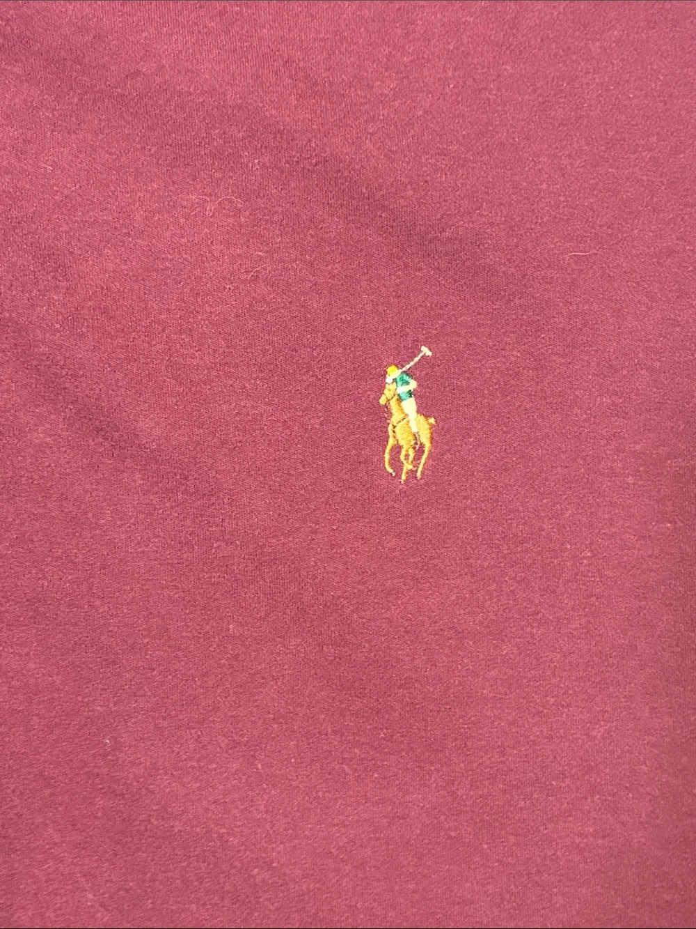 Polo by Ralph Lauren Men's Maroon Polo with Gold Pony